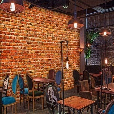 Brick Wallpaper in Cafe Dubai