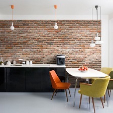 Brick Wallpaper in Kitchen Dubai