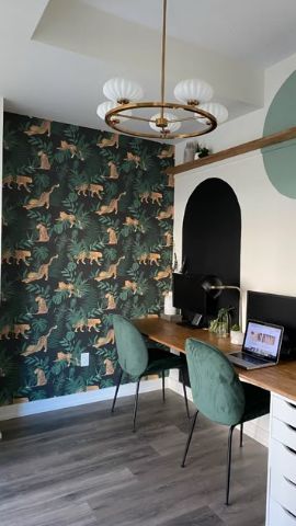 monochrome office wallpaper